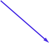 Diagonal arrow pointing downwards